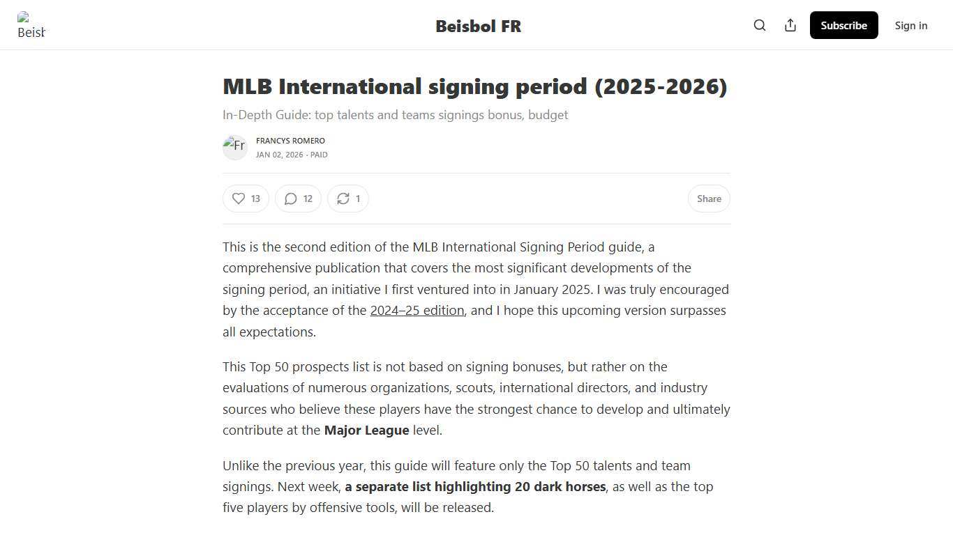 MLB International signing period (2025-2026)